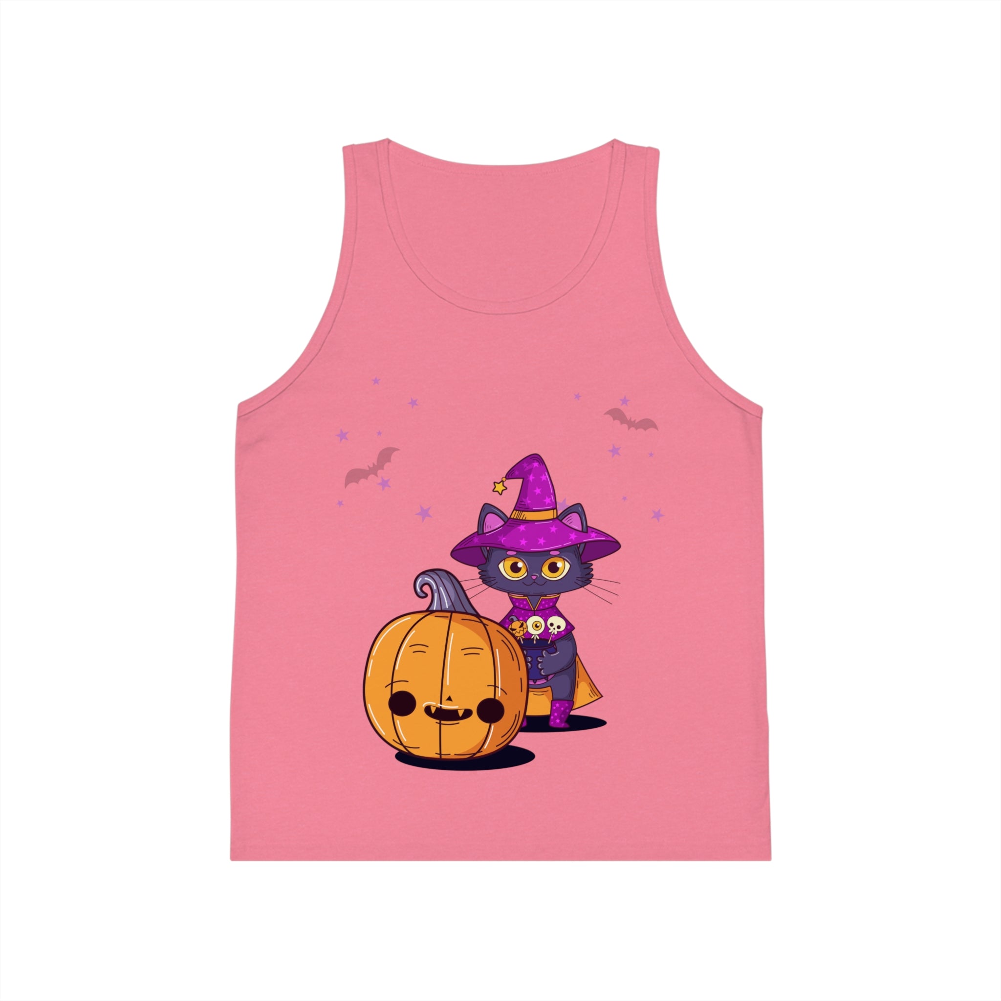 Happy Halloween with Witch Cats | Kid's Jersey Tank Top